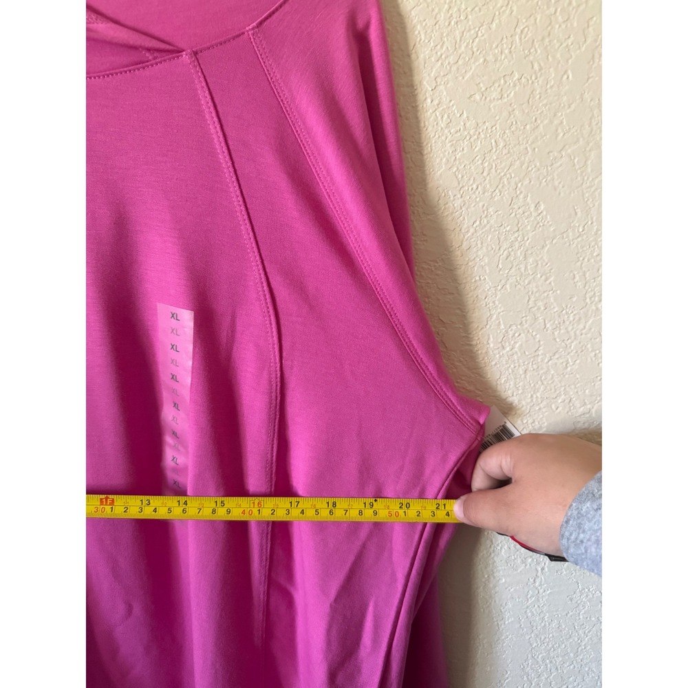 New Romantic Women Active Pink Raglan Hoodie Sweatshirt Size XL NWT - Picture 5 of 5